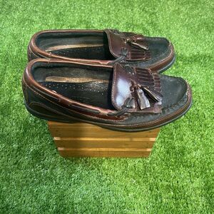 Mens Sperry Top-Sider Brown Leather Kiltie Tassel Loafers Slip On Dress Shoes 8W